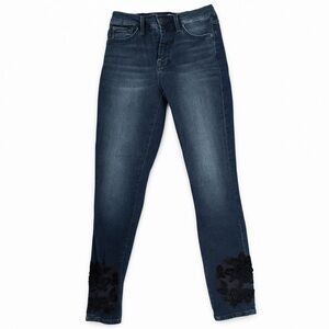 SEVEN 7 FOR ALL MANKIND SIZE 29 B(AIR) DENIM HIGH WAIST SKINNY JEANS WITH VELVET